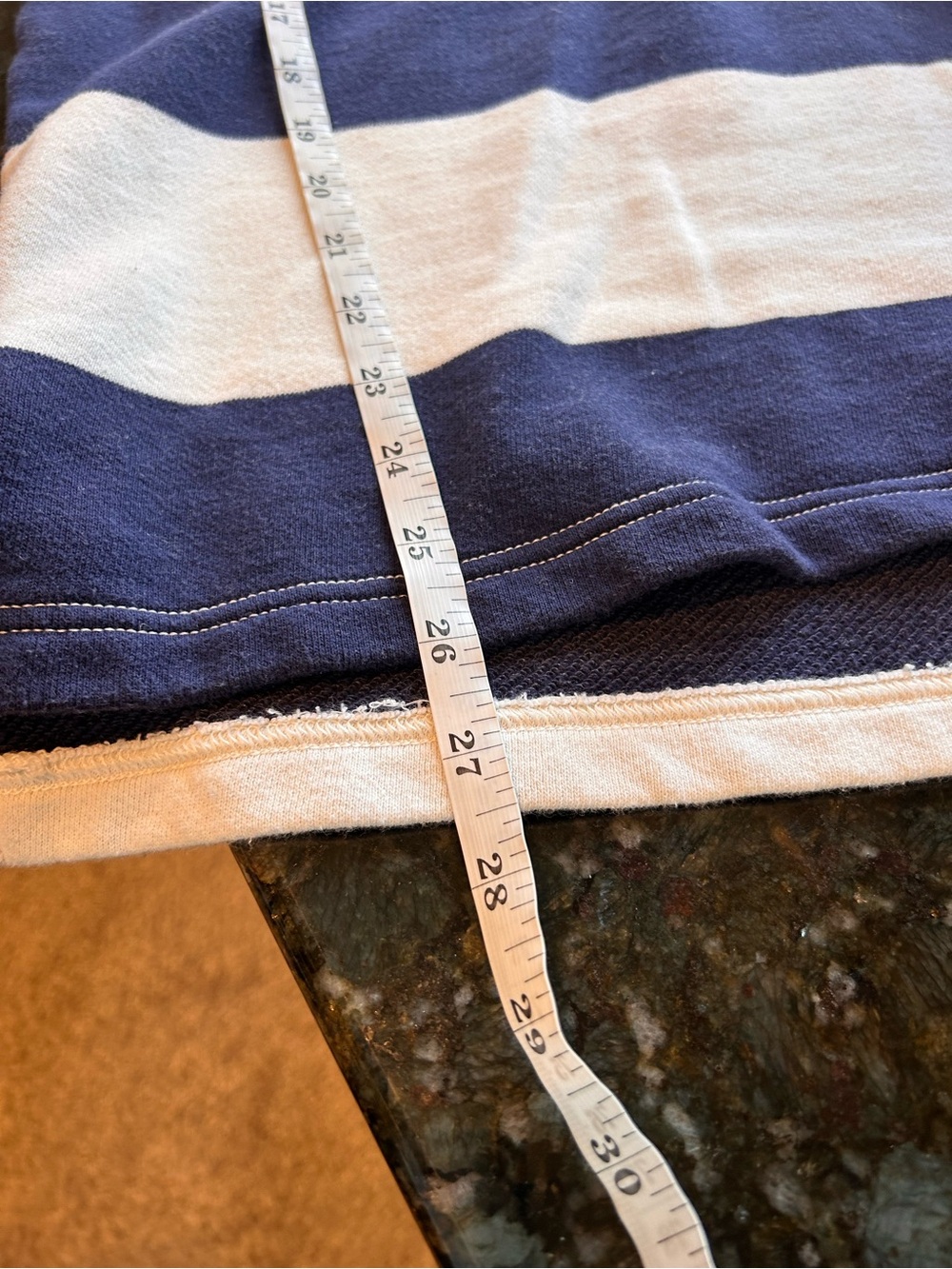 Aerie Navy & Blue Striped Oversized Nautical Preppy Rugby Pullover. Beachy. SZM - Picture 9 of 9